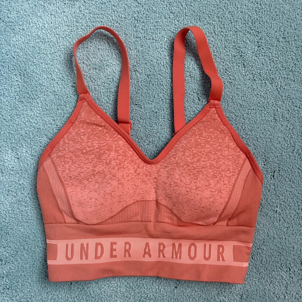 Under Armour Seamless Sports Bras Bundle Set - White, Orange, Black, Purple Lot - Picture 10 of 11